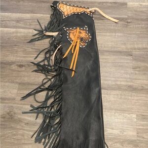 Custom bull riding chaps